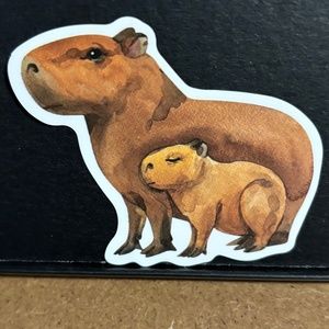 COPY - CAPYBARA MOM AND CHILD STICKER